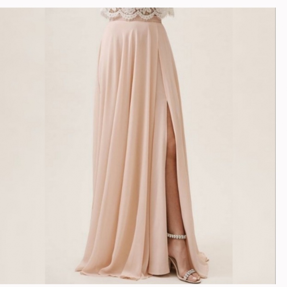 BHLDN Chiffon Maxi Skirt with Slit NWOT